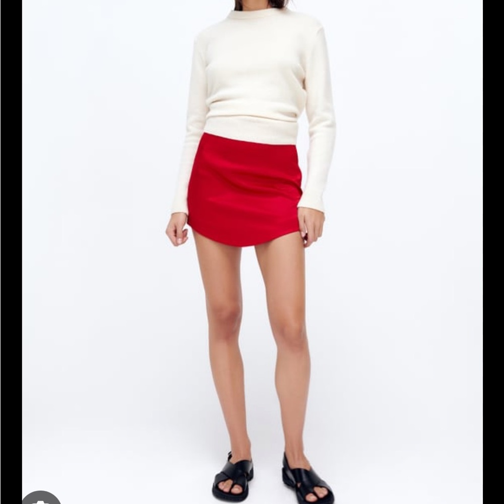 Zara satin effect mini skirt